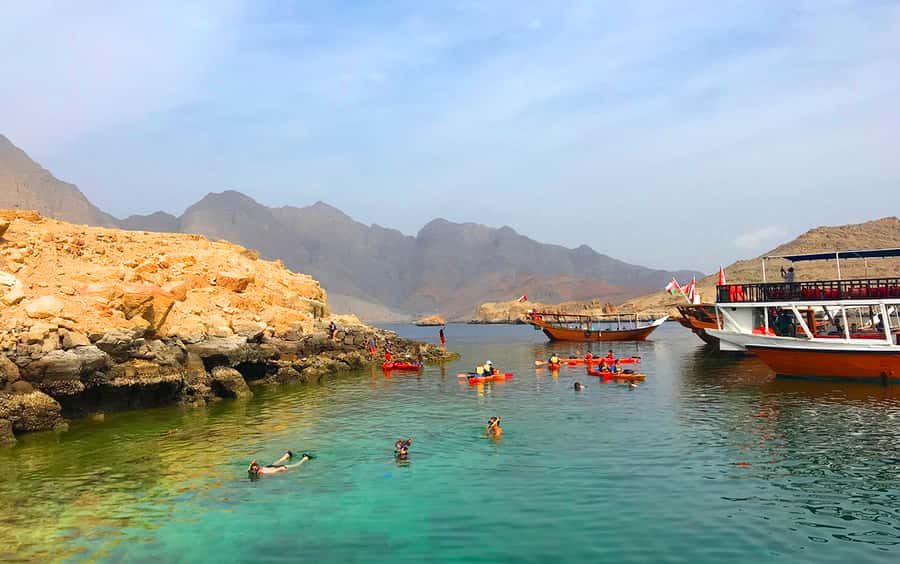 From Dubai: Musandam Khasab Tour with Boat Trip and Safari - Khor Sham by traditional dhow