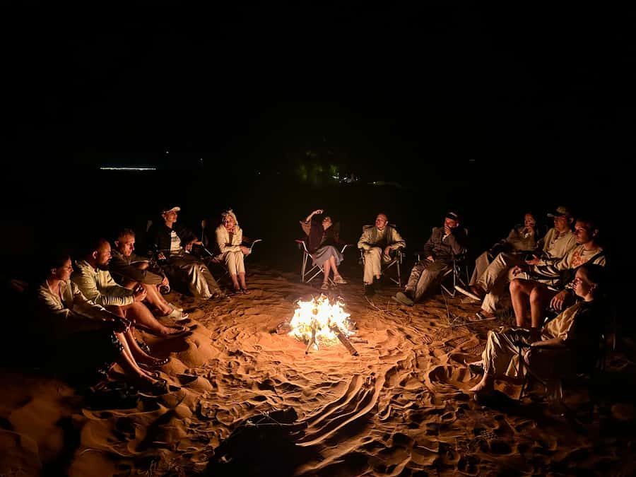 From Muscat: Desert Overnight and Wadi Bani Khalid - Sunset, dinner, and the quiet after dark