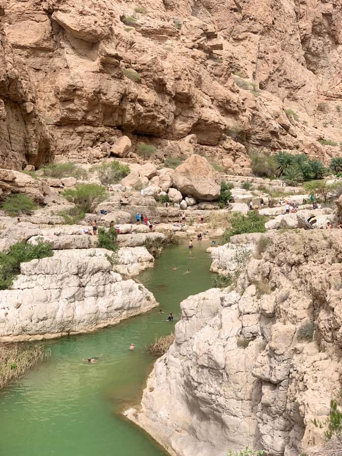 From Muscat: Wadi Shab & Sinkhole Private Tour & Free Lunch - A local lunch after the hard work
