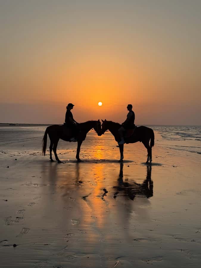 Horse Riding Muscat | Beach Horse Riding - The beach setting and best time to ride