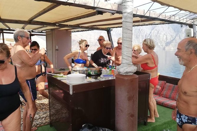 Khasab Dhow Cruise Full day, Buffet Lunch on Board, swimming - Why this Khasab cruise works so well