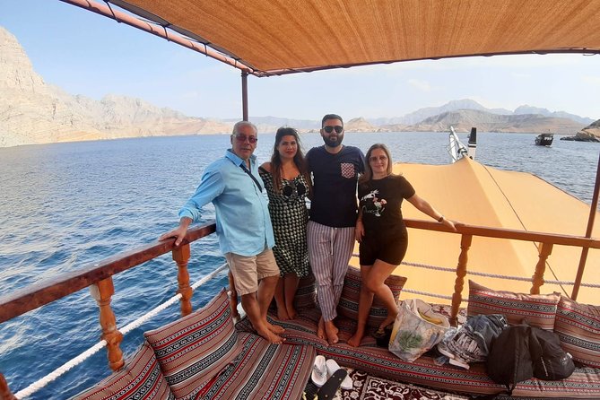 Khasab Dhow cruise-Half day with summing, dolphin watching - Food, drinks, and comfort on the dhow