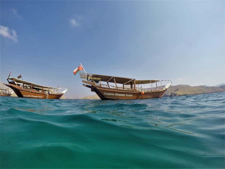 Khasab: Half-Day Dhow Cruise with Dolphin Watching - Leaving Khasab for the Musandam fjords