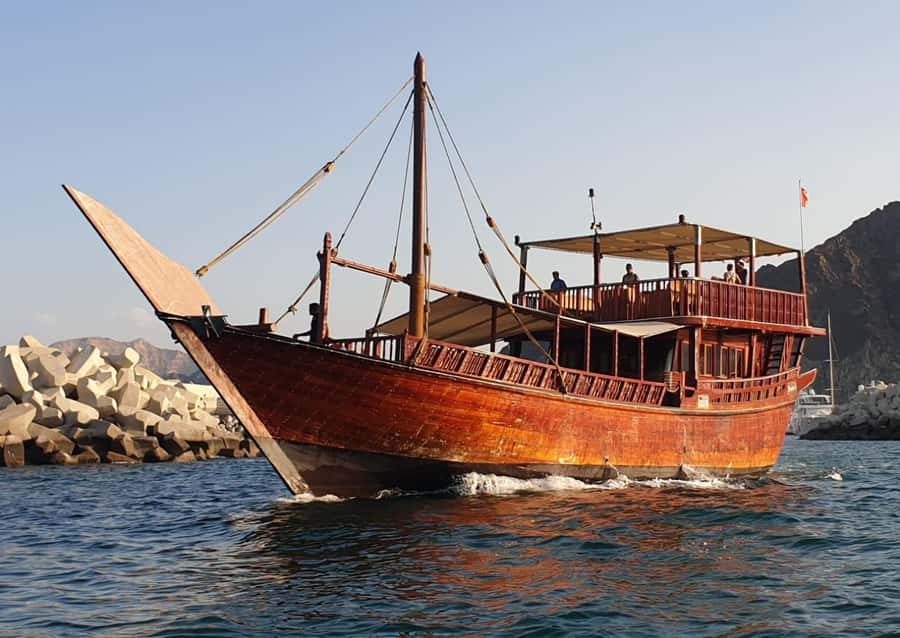 Muscat: Omani Dhow Coastal and Sunset Cruise - From Marina Bandar Al Rowdha to the Muscat coast