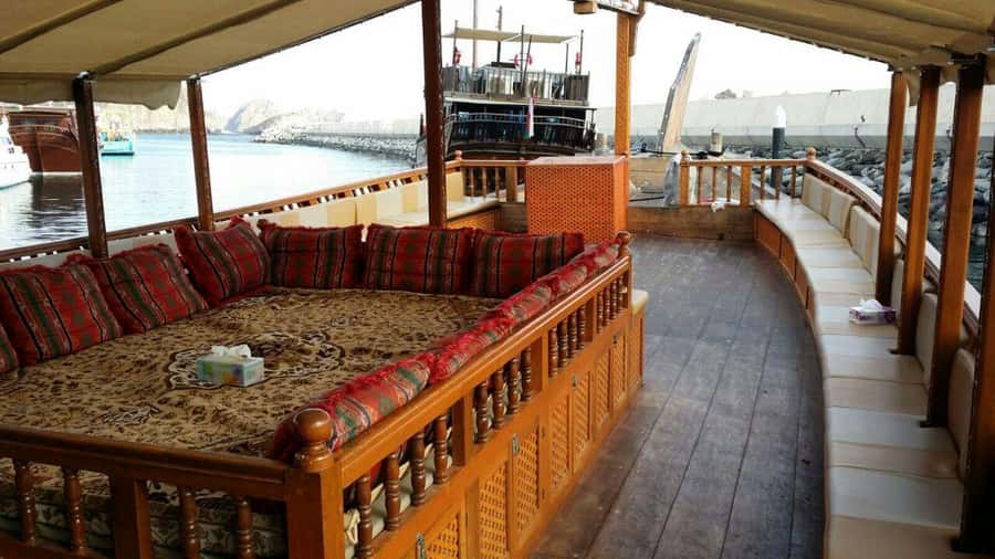 Muscat: Omani Dhow Coastal and Sunset Cruise - Mirani, Jalali, and Al Alam Palace from offshore