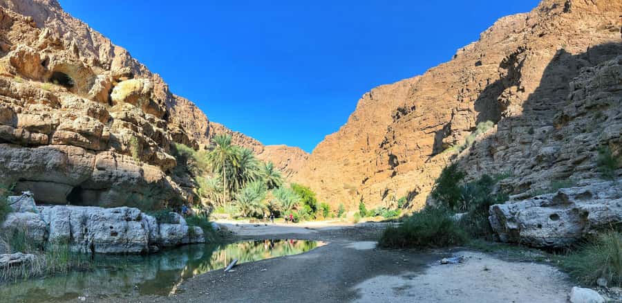 Muscat: Wadi Shab and Bimmah Sinkhole Full-Day Tour - The boat crossing starts the Wadi Shab visit