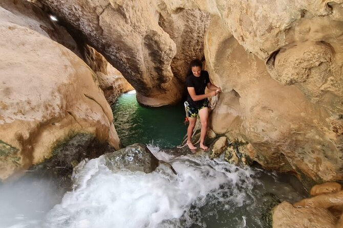 Private Wadi Shab - Bimmah Sinkhole - White Sand Beach - Full Day Tour - Walking into Wadi Shab
