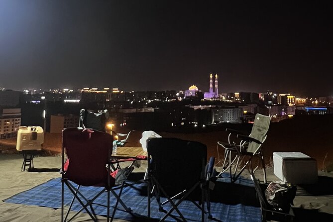 Traditional Omani Dinner in Muscat Desert Sands - The Muscat sands and the view over the city