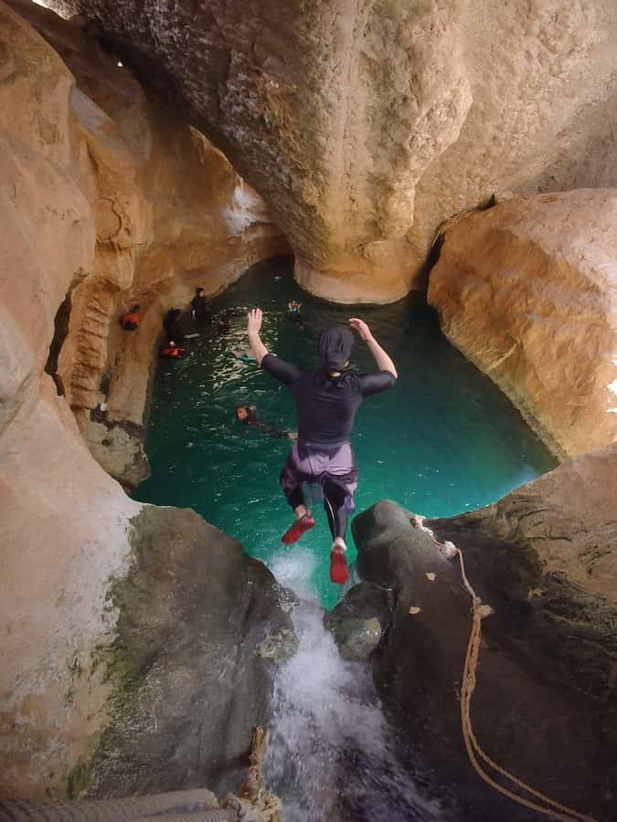 Wadi Shab Parking Meet the Local Guide for Self drivers - The five-minute boat ride into the wadi