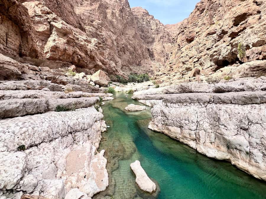 Wadi Shab & Wadi Tiwi : Guided Adventure (Customer Own Car) - Swimming toward Wadi Shab’s hidden cave